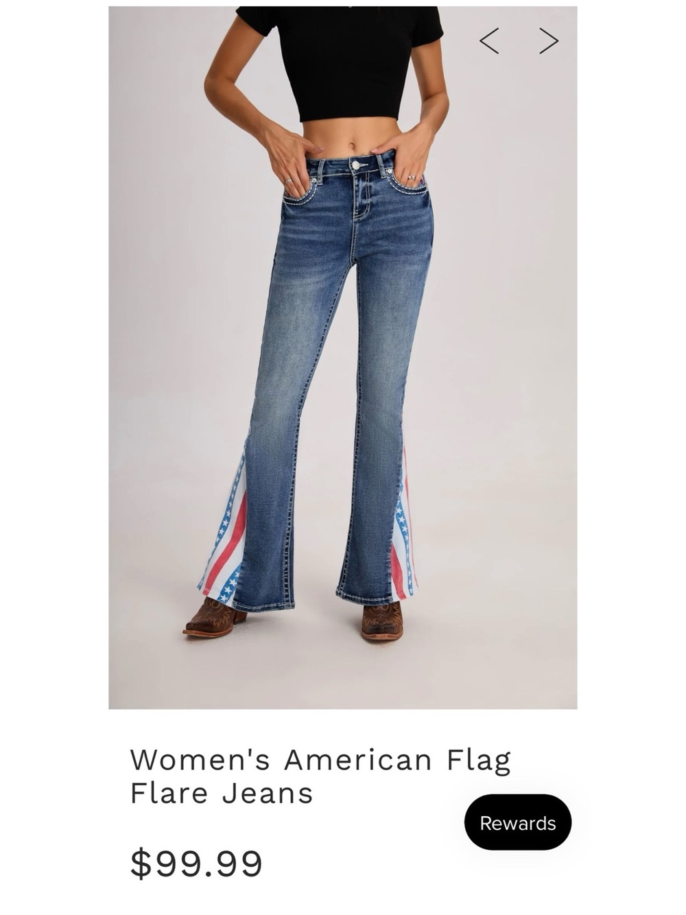 🌟 NWOT Western Blue Americana Flag Jeans 🌟